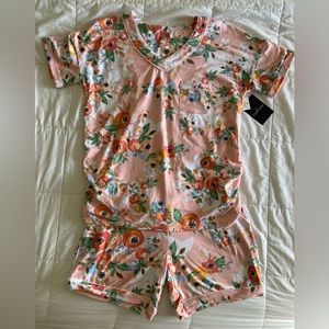 Maternity Cuddl Duds cozy short-sleeve top & shorts set